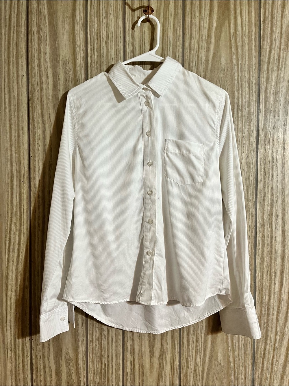 Francois Beauregard White Textured Cotton Button Down Shirt – Size S